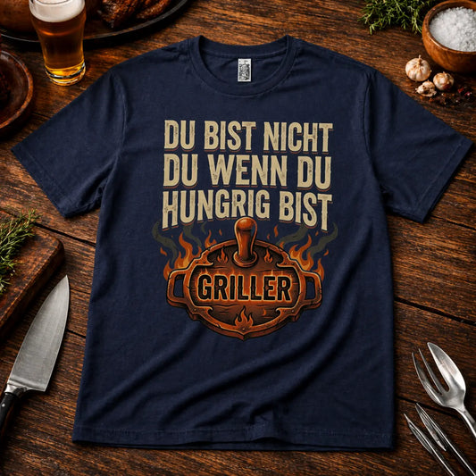 Griller Premium Shirt „Du bist nicht du...“ – Das Heilmittel gegen Hunger – Meatware Produktfoto